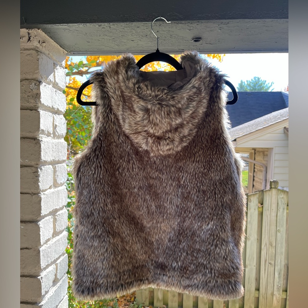 Grane Faux Fur Vest with Hood